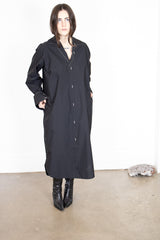 6397 Flattened Shirt Dress in Black