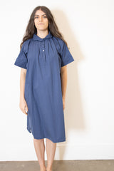 Gallego Desportes Shirt Dress in Solid Blue