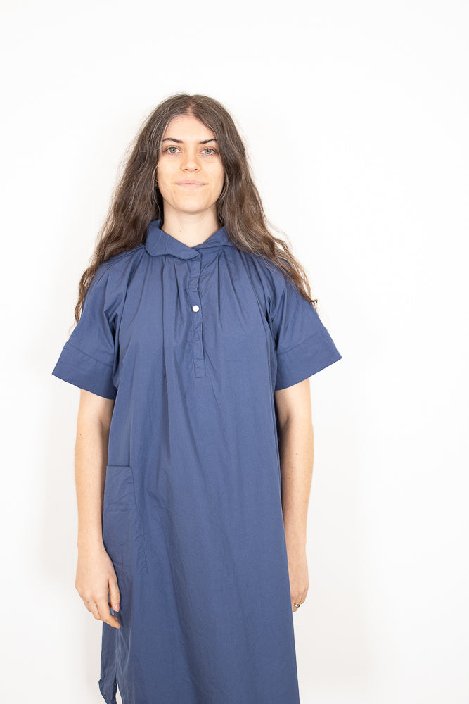 Gallego Desportes Shirt Dress in Solid Blue