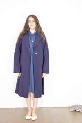 Gallego Desportes Shirt Dress in Solid Blue