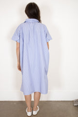 Gallego Desportes Shirt Dress in Blue Stripes