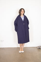 Gallego Desportes Long Coat in Navy