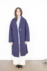 Gallego Desportes Long Coat in Navy