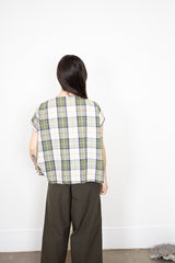 Gallego Desportes Top in Green Plaid