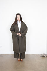 Gallego Desportes Long Coat in Green