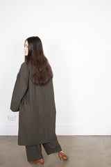 Gallego Desportes Long Coat in Green