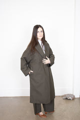 Gallego Desportes Long Coat in Green