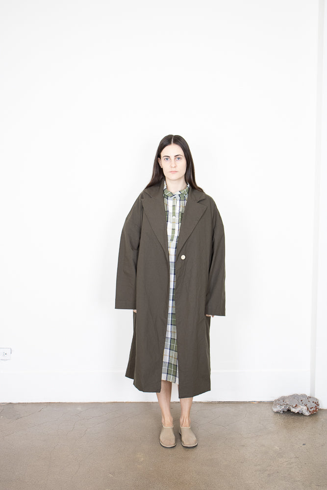 Gallego Desportes Long Coat in Green